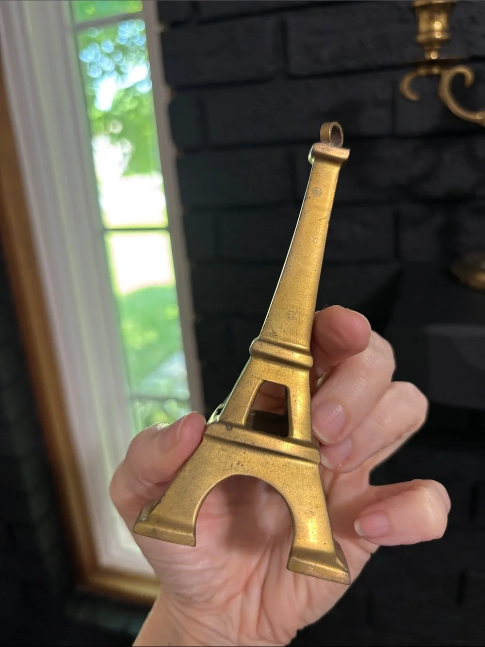 Brass Eiffel Tower made in India. Paris Decor or ornament Restoration Hardware